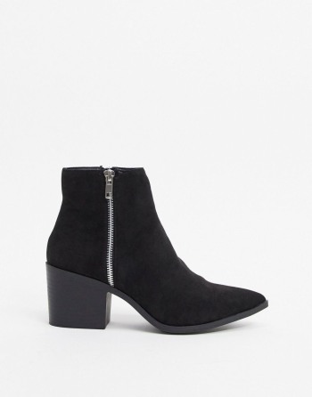 New Look Block Heeled Western Crne - Ženske Čizme | 43085IUPN